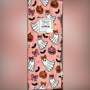 Pink Halloween Fleece Throw Blanket
